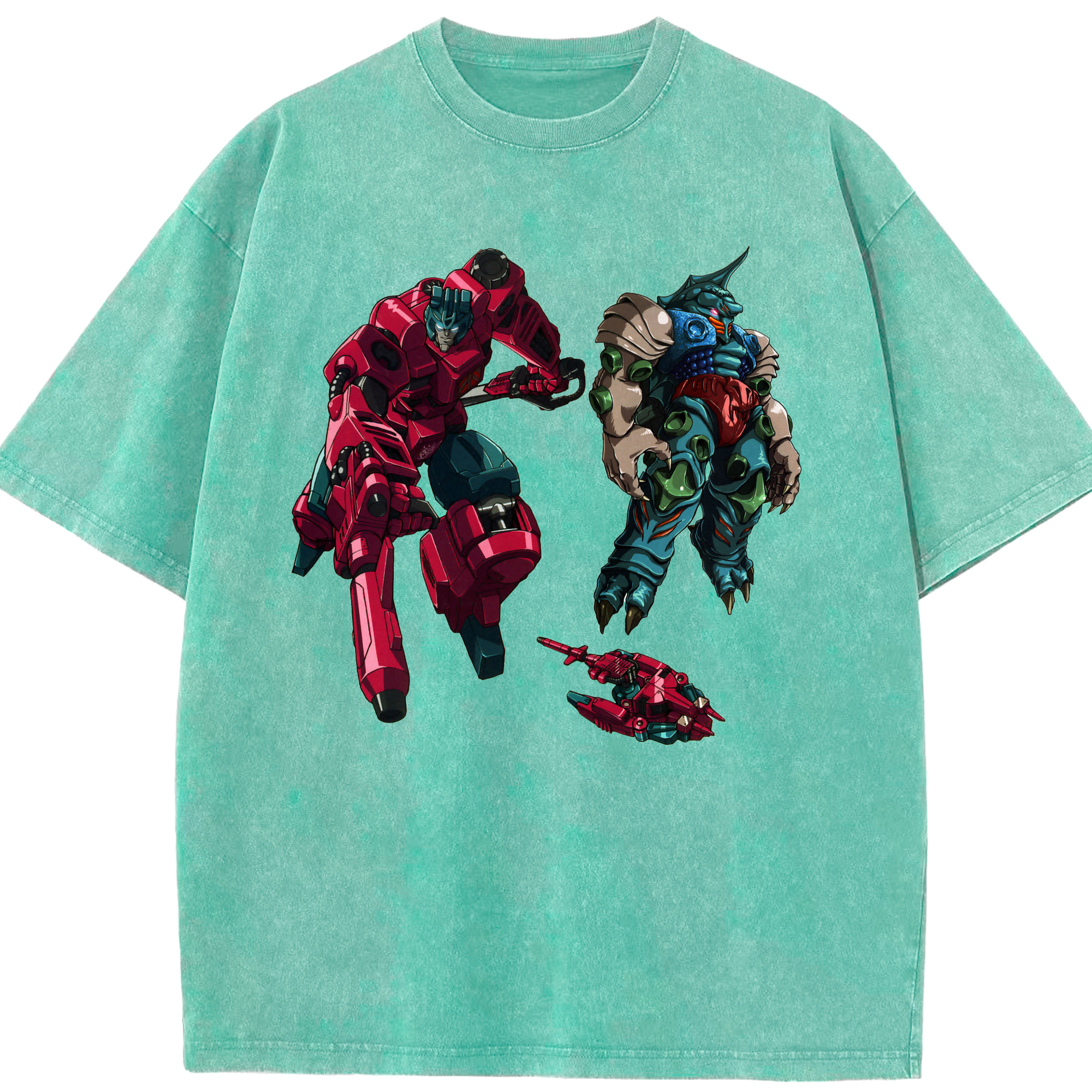 （画像用）  綿100% ヴィンテージ風 半袖Tシャツ（フロントプリント）